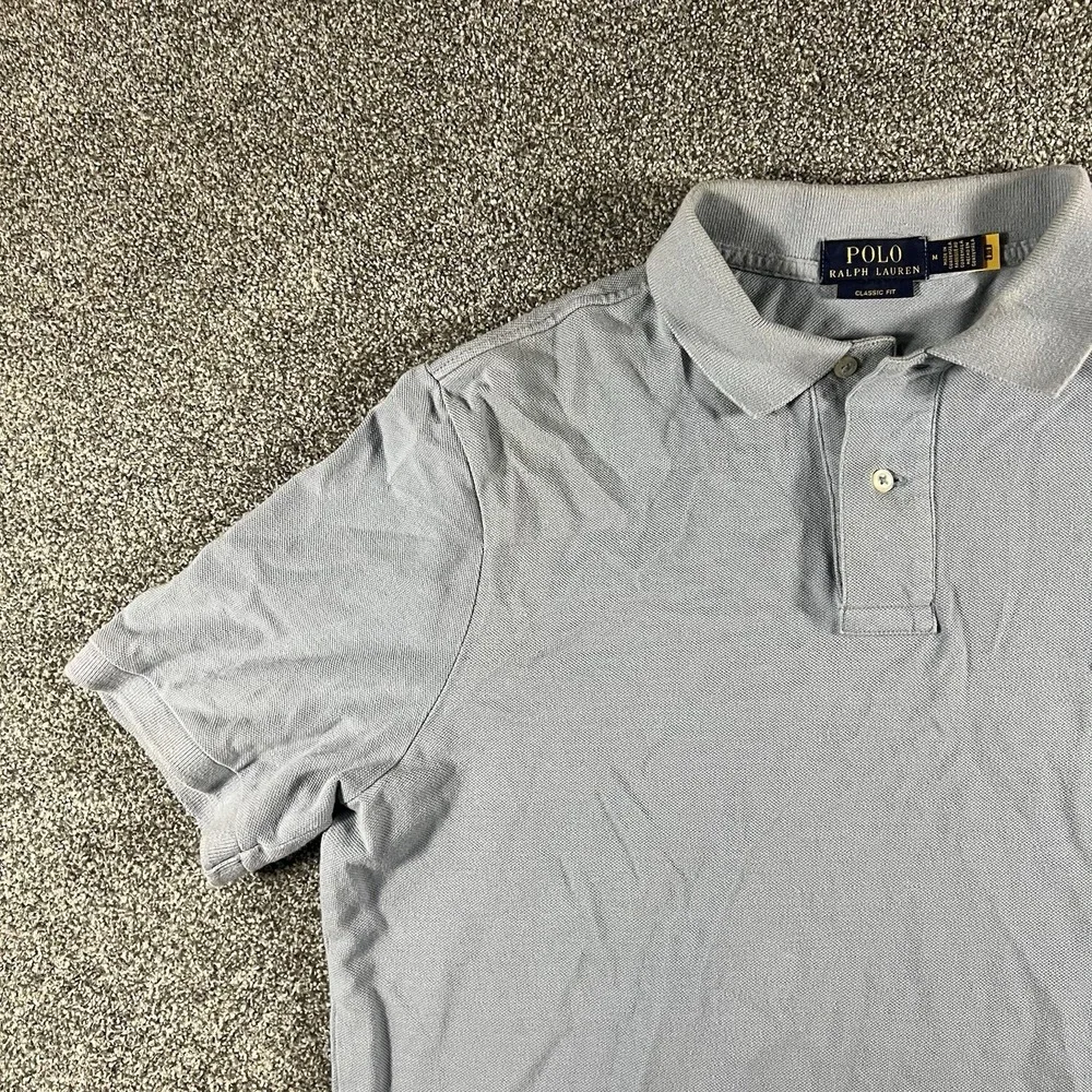 Polo Ralph Lauren Classic Fit Polo Shirt Blue Short Sleeve Pony Logo Men's M